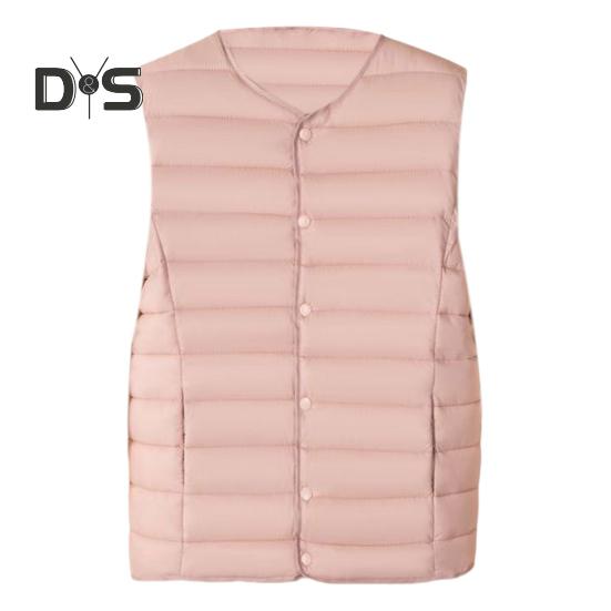 Damen Wintermantel aus Baumwolle mit Rundhalsausschnitt, dünn, kurz, Übergröße, gepolstert, kurz, winddicht, einreihig, Innenweste