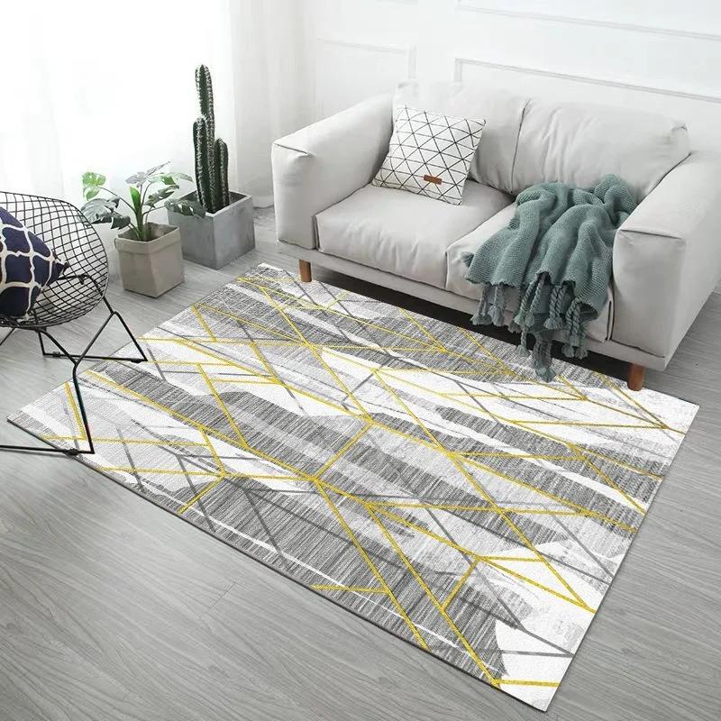 Creative Feather Print Bedroom Floor Mats Decoration Home Living Room Floor Mats