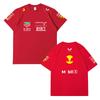 Red Bull Heren Dames F1 Raceteam T‑shirt, Zomer Korte Mouw Katoenen T‑shirt, Voor en Achter Print Casual Los Sport Topje, Meerkleurig