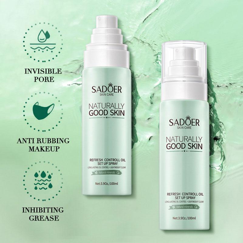 Sadoer Refreshing Oil Control Makeup Spray, Moisturizing, Refreshing Oil Control, Non-face Makeup, Brightening Skin Tone