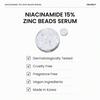 FRANKLY Niacinamid 15% & Zinkperlen Serum 30ml : Akne- & Pigmentfleckenpflege, Ölkontrolle, Ebenmäßige Hautstruktur & Ausstrahlung | Vegan & Tierversuchsfrei