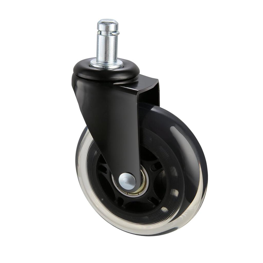Office Chair Wheels, Set of 5, 3 inch Caster Wheels Replacement for Hardwood Floors and Carpet, Heavy Duty Computer Gaming Desk Casters with 130 lbs