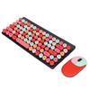 Keyboard Mouse Combo Wireless 86 Keys Cute Colorful Appearance Multimedia Buttons Light Quiet 2.4G Keyboard Mouse for PC