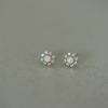 925 Sterling Silver Plating 14K Gold Imitation Opal Stone Zircon Geometric Earrings for Women Fashion High-quality Jewelry Gifts