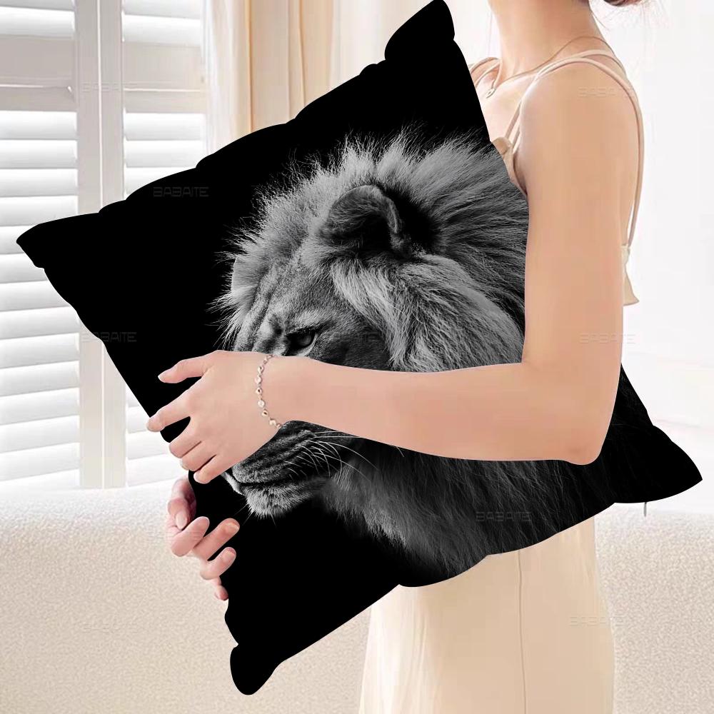 Federa per Cuscino Leone Animale Copricuscino da Lancio per Auto Divano Auto Regalo di Natale 40x40cm 45x45cm