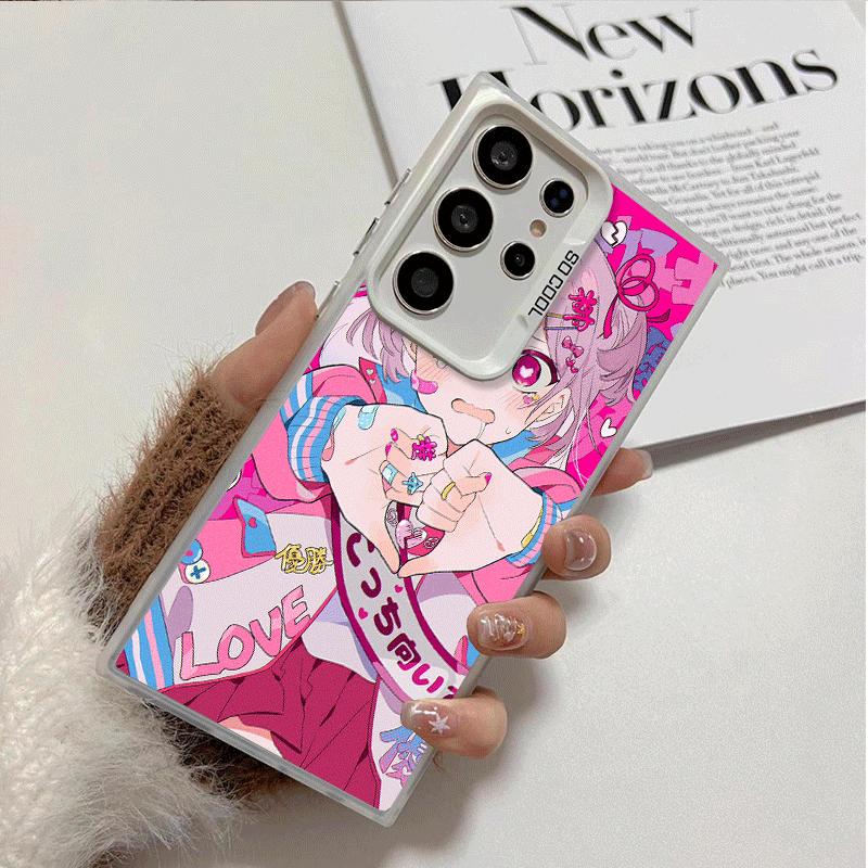 Anime Kwaii Girl Ins Style Soft Phone Case for Samsung Galaxy S24 S25 FE S26 Edge S23 Ultra S22 Plus S21 + Shockproof Cover Back
