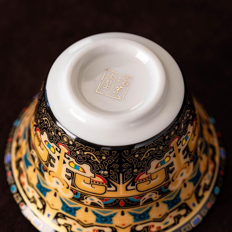 360° Hovering Lid Gaiwan – Jade Porcelain Three-Part Chinese Tea Bowl for Gongfu Brewing