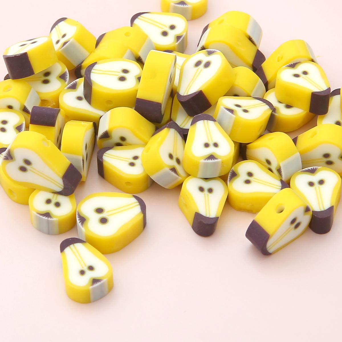 

30 шт разноцветные бусины-разделители из полимерной глины в фруктовом стиле для изготовления ювелирных изделий