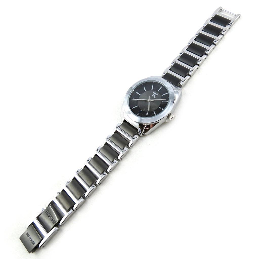 Les Trésors De Lily [N2302] - Montre femme 'Trendy' noir argenté