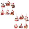 Acrylic Holiday Decoration Christmas Kitty Ornaments, 2D Flat Hanging Decorations, Cute Gift for Friends Cartoon Pendants Tree, Home Decor Tree