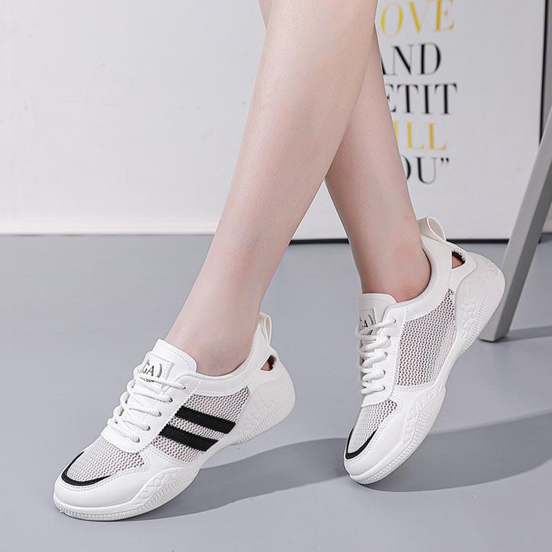 

Mesh ins little white shoes student sg female tide 2025 spring and summer new flat-bottomed breathable casual shoes street shot G8992 40