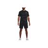 Under Armour Logo Print Fitness Training Breathable Round Neck Short Sleeve T-Shirt Men Tops Black 1371203-001