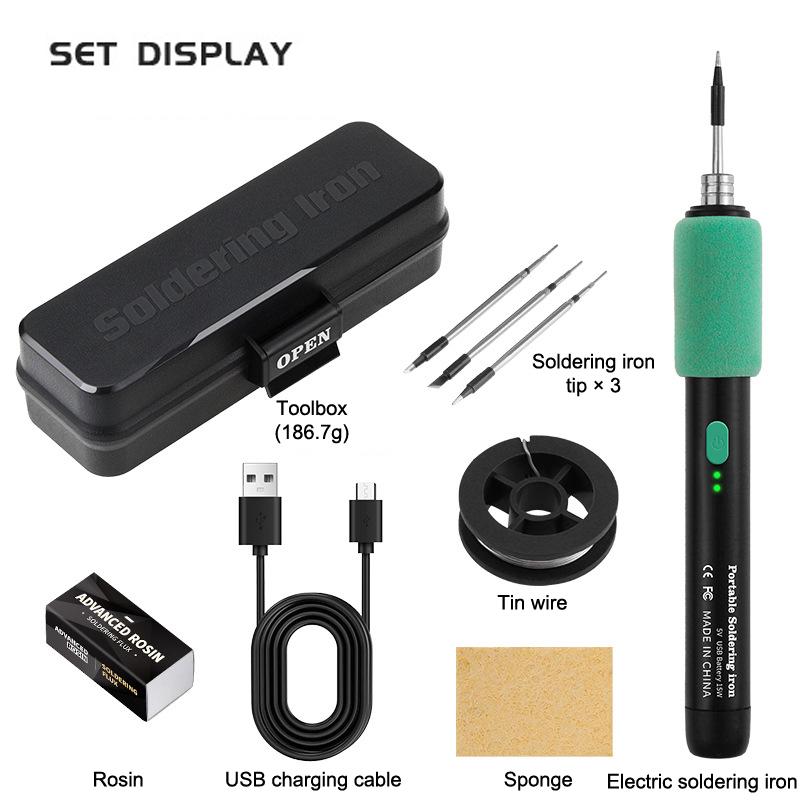 Usb Soldering Iron Adjustable Temperature Electric Soldering Iron Welding Solder Repair Tool Heater Soldering Tip Soldering Wire