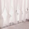 Miniature Curtains Doll Mansion White Window Shades 1:12 Scale Miniature Pleated Curtains with Rod for Dolls Bedroom Accessories