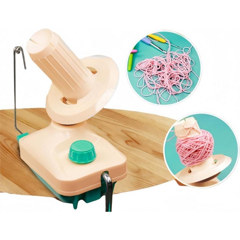 Manual Yarn Ball Winder - Handheld Fiber Wool String Winder For DIY Sewing & Knitting Portable Hand-Cranked Thread Organizer Kit