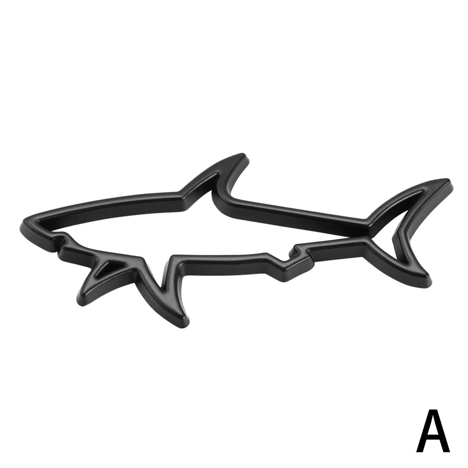 

3D Metal Car Styling Sticker Hollow Fish Shark Emblem Badge Decals Automobiles Motorcycle Computer Fuel Cap Accessories 2025 чёрный