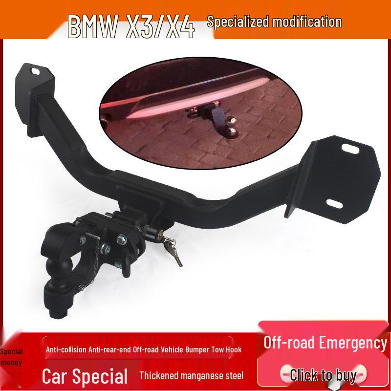 Compatible BMW X3/X4 Trailer Hitch & Rear Tow Hook Set