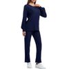 Women's Solid Color Long Sleeved Pocket Uniform Protective Worker Uniform Jacket Long Pants Set