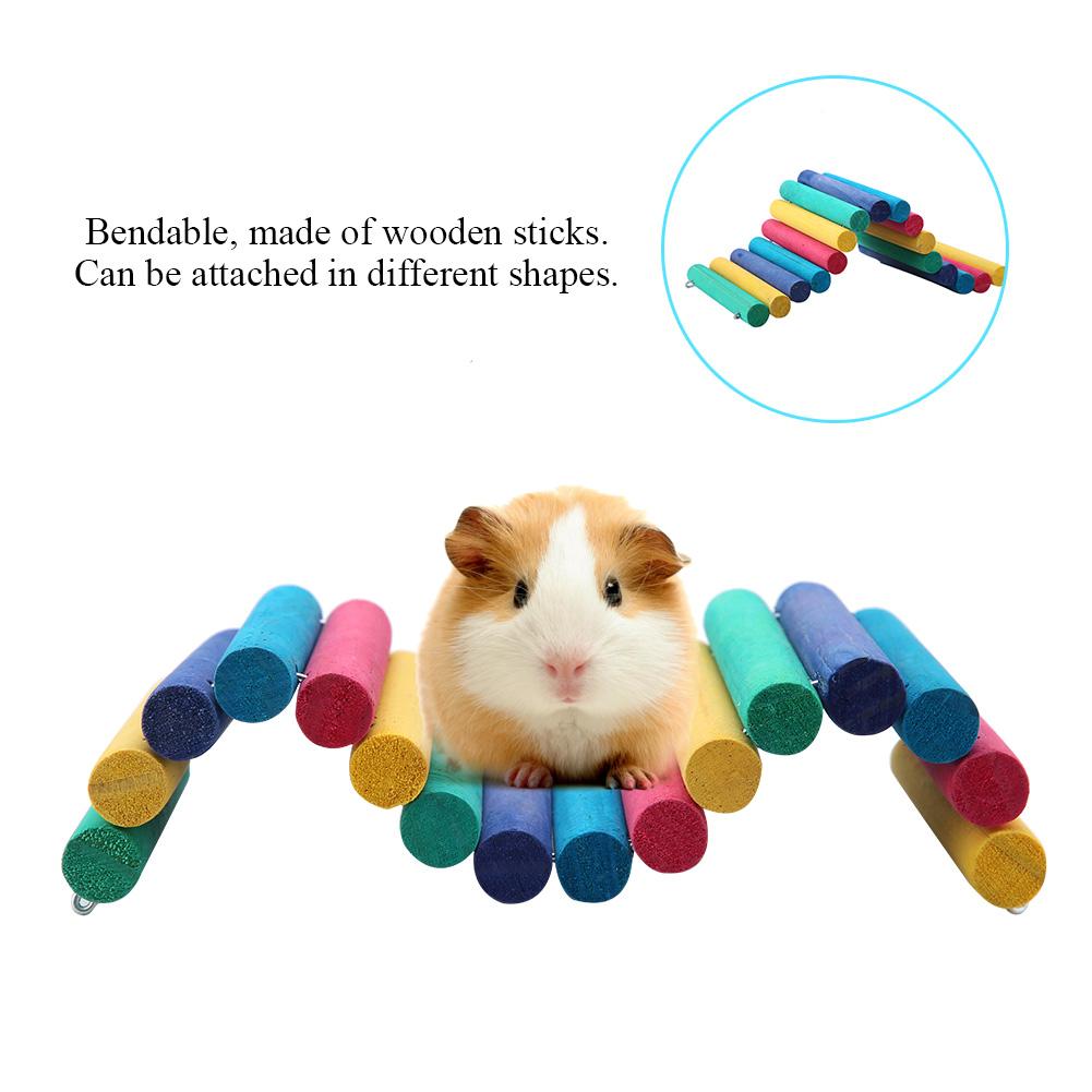 Wooden Ladder Bridge Hamster Mouse Rat Rodents Toy Small Animal Chew Toy