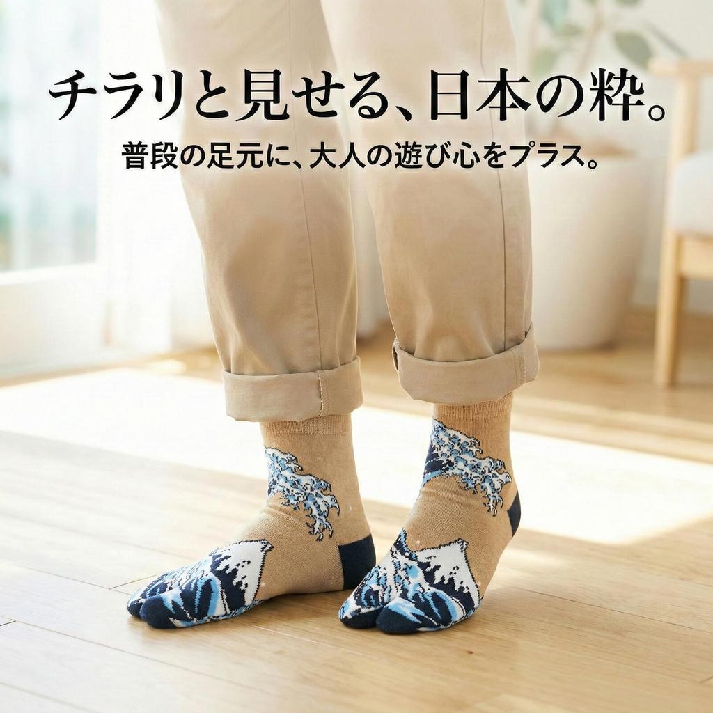 Japanese Pattern Socks for Random Japanese Style Japanese Mount Shiba Sumo Fun Gift Sushi Pattern [Y's factory] Men, 3-Pair Set, 25-27cm Socks,