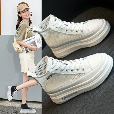 Fashion Casual Shoes for Women Spring 2025 New High Top Mesh Breathable Sports Casual Board Shoes Instagram Trendy Summer