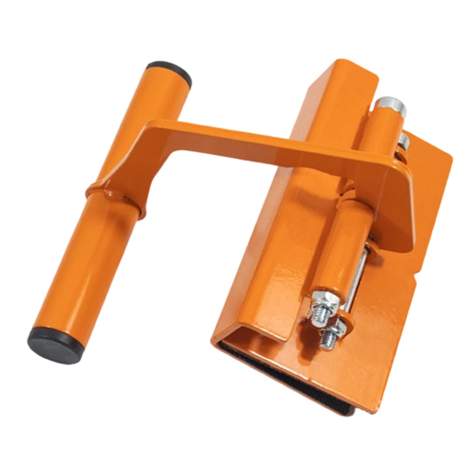 

Large Capacity 150kg Reinforced Steel Panel Clamp Gripping Tool For Moving Tiles Boards Slabs With Comfortable Orange Handle 1 помаранчевий