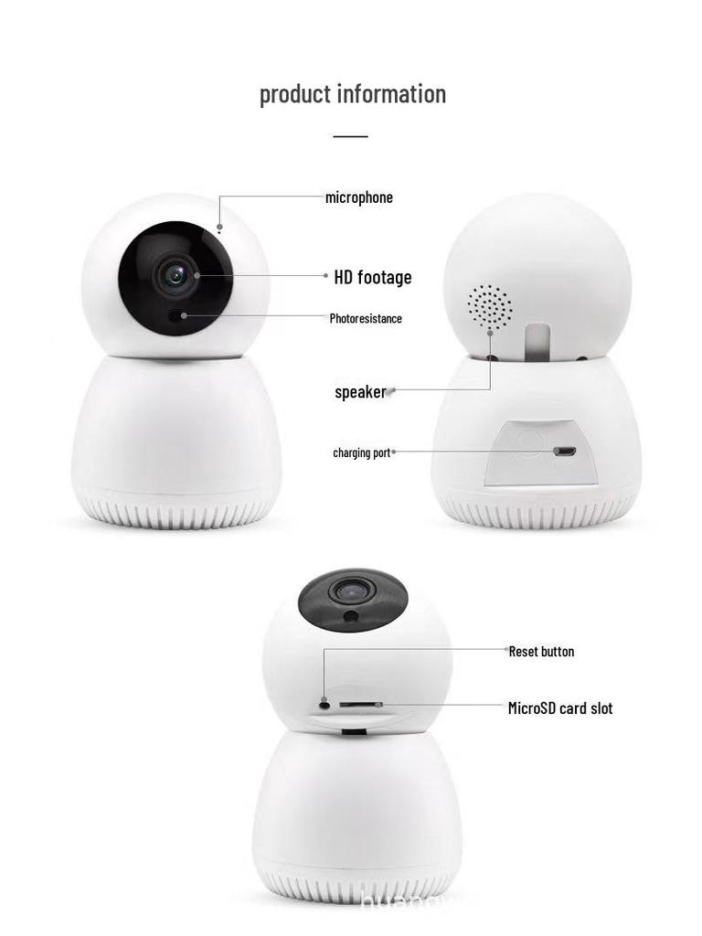 Little Snowman Smart HD Night Vision WiFi Camera with Pan-Tilt and Two-Way Intercom