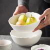 Ceramic Pure White Yogurt Bowl, Sweet Bowl, High-Value Rice Bowl, Household Light Luxury Noodle Soup Bowl, Good-Looking Small Bowl