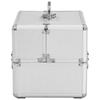 Cosmetic Case 22 x 30 x 21 cm Silver Aluminum