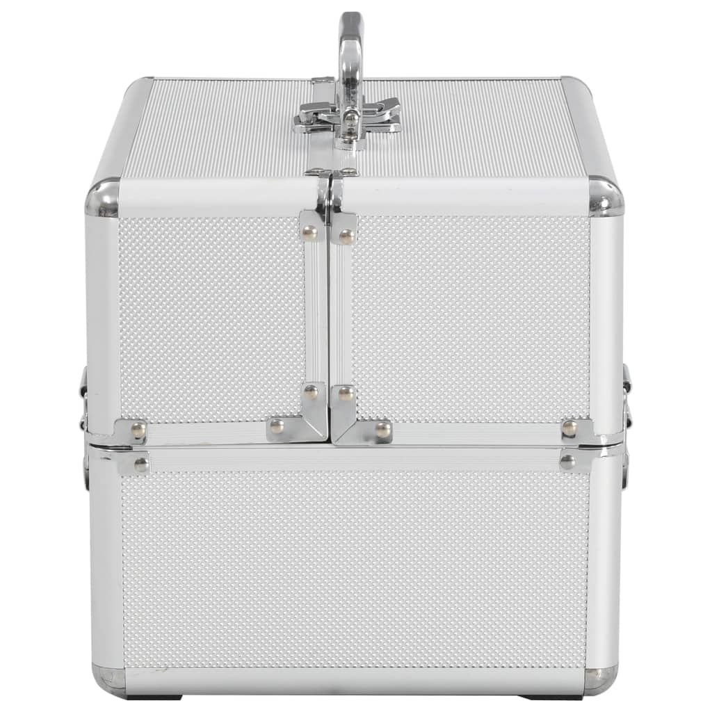 Cosmetic Case 22 x 30 x 21 cm Silver Aluminum