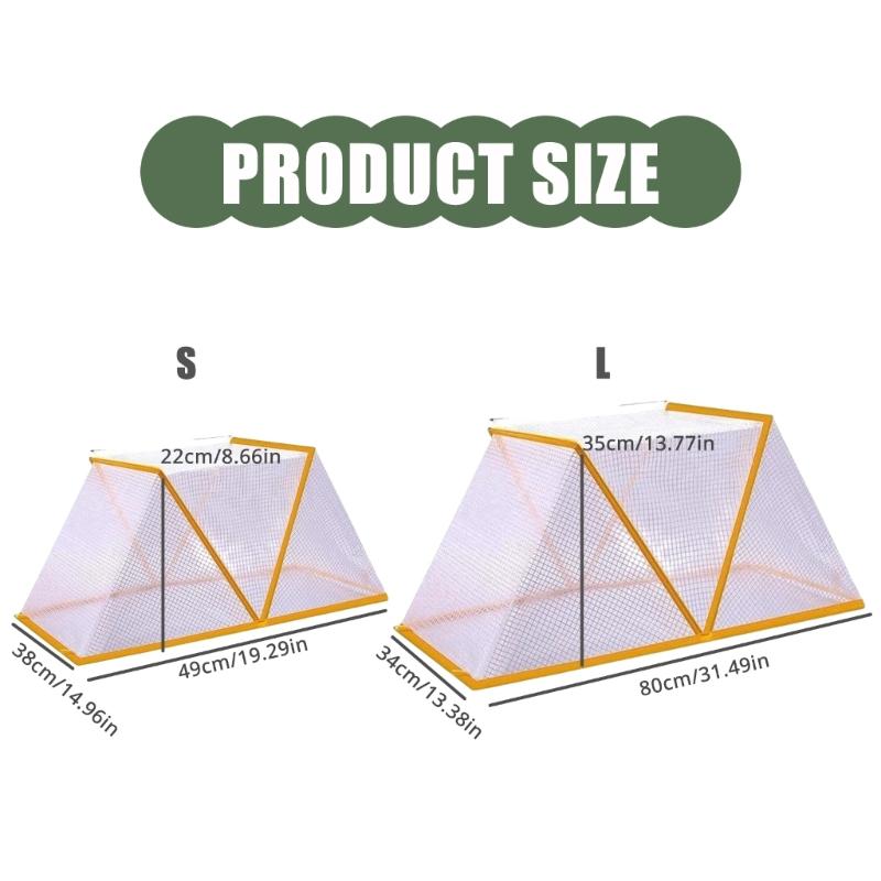 Foldable Plant Protective Covers Tents PVC Mesh Garden Bed Cages Animal Barrier Suitable for Vegetables Fruits Seedlings