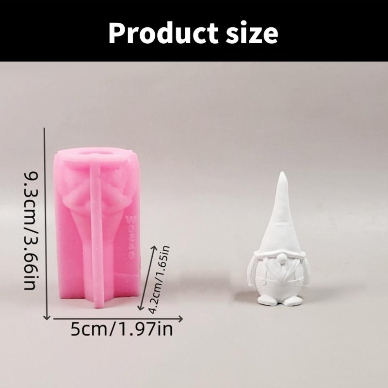 Christmas Dwarf Figurine Silicone Molds for Epoxy Resin Candle Making Home Decoration Cement Gypsum Silicone Molds