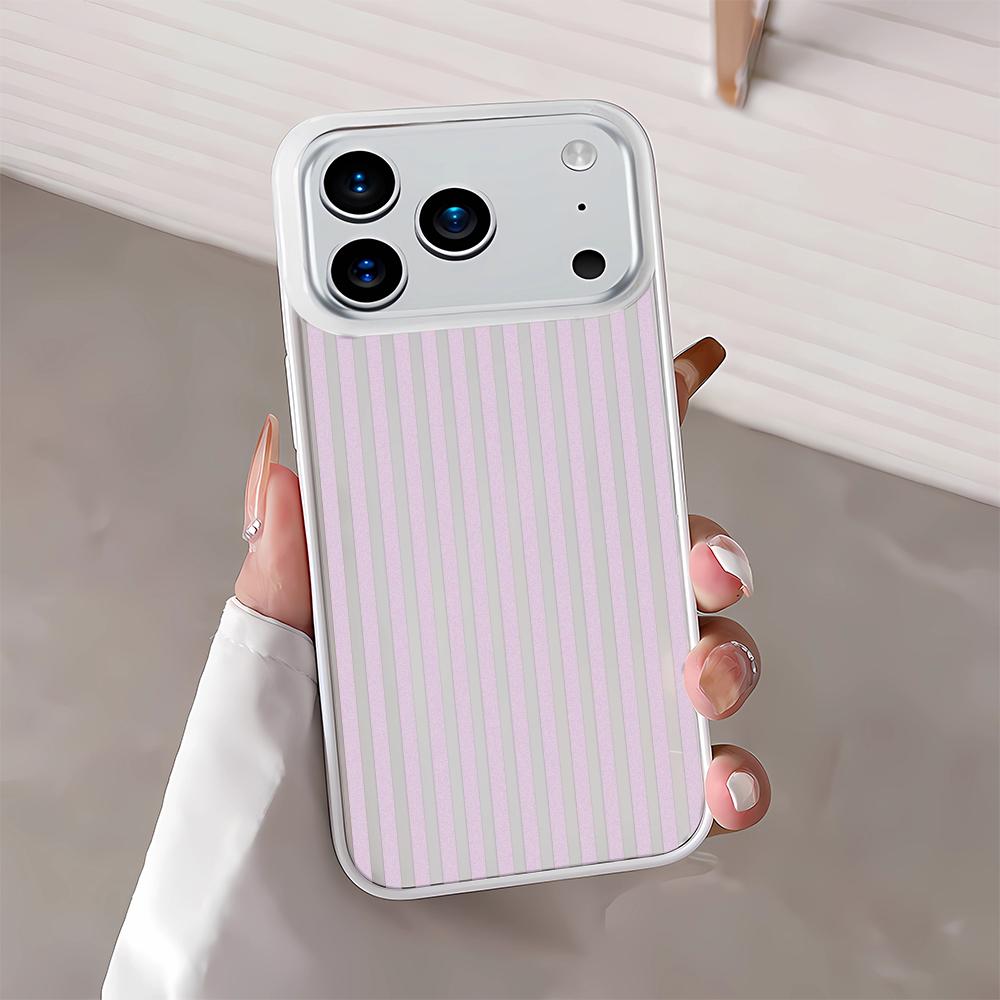 Fresh Light Colored Stripes Phone Case For Iphone 17 Air 16 15 14 11 13 12 Pro Max Anti-Fingerprint Protective Minimalist Cover