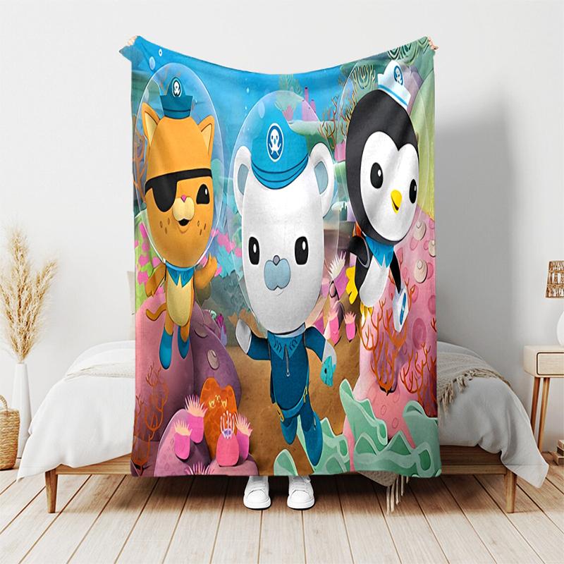 1pc Blanket The Octonauts2 Print Design, Lightweight Blanket for Sofa, Bed- Soft &Warm, Gift for All Seasons Like Christmas, Halloween