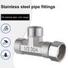 Stainless Steel Joint Inner Wire Direct Inner And Outer Wire Pair Three-way Elbow 6-minute To 4-point Warm Water Pipe Fittings