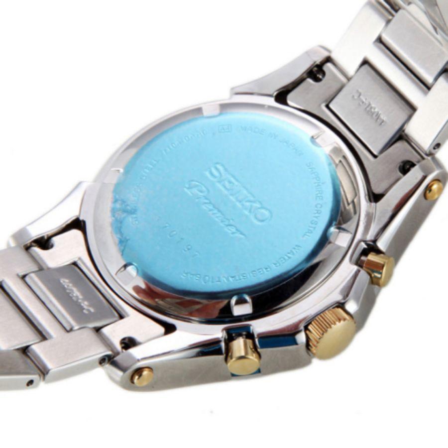 Men's Quartz Watch With White Dial, 100M Waterproof Stainless Steel Strap, Three Dial, Business And Leisure Style SPC058J1