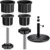 Plastic Umbrella Base Adapter With Screw Fixing For Solar Umbrella Stand And Support Pole