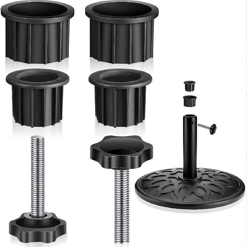 Plastic Umbrella Base Adapter With Screw Fixing For Solar Umbrella Stand And Support Pole