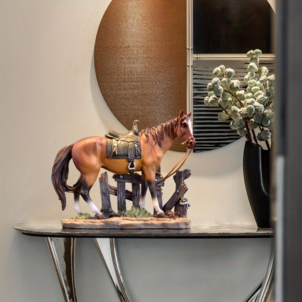 Statua Ornamento Cavallo in Resina Moderna Creativa, Scultura Animale Simulazione, Decorazione per la Casa per Soggiorno Ufficio, Regalo per Laurea Vacanze per Amici