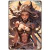 Fox Anime Pinup Girls Metal Tin Signs Wall Decoration Plaque Vintage Poster Iron Painting for Man Cave Home Cafe Garden Club Bar