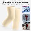 Yousheng 1 Pair Winter Knee Brace Men Women Outdoor Cycling Skiing Running Leg Warmer Cold Weather Windproof Thicken Thermal Knee Pad Sleeve