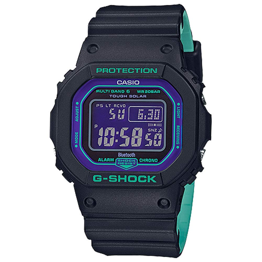 

Мужские часы Casio Black Teal Digital Resin G-Shock GWB5600BL-1, цифровые.