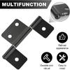 Three Leaf Non-Mortised Hinge with Screws for Mobile Home & RV Interior Furniture Windows Cupboard Etc- Black 10 Pack