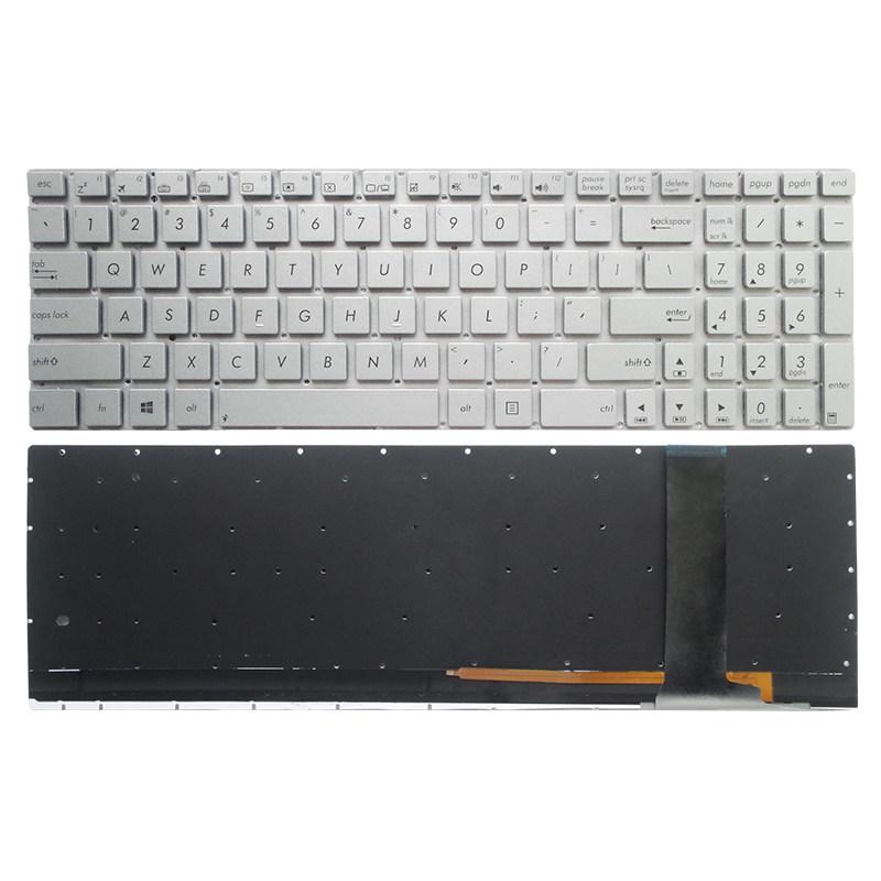 Compatible ASUS Keyboard: N56V/VV, U500VZ, N76, R500V/R505, and S550C for US/RU Models
