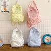 Schoolbag New Casual Double Backpack Bow Printed Middle School School Bag Student Bag Lightweight Backpack