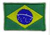 Patchion Flagge Brasiliens - Selbstklebende Rückseite - Gesticktes Patch/Abzeichen/Emblem