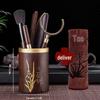 Handon Ebony & Copper Magnolia Tea Ceremony Tools