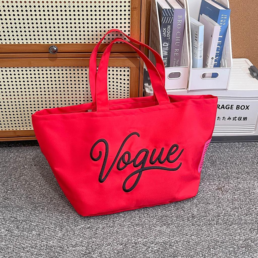 2052 autumn Korean version of the new letter printing bag women's large-capacity fashionable shoulder bag casual simple tote bag