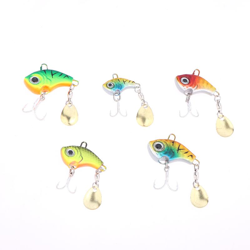 5Pcs Fishing Lure Kit 7G/14G/20G Metal Vib Artificial Bait Sinking Spinner Spoon Fishing Accessories Jigs Fishing Tackle