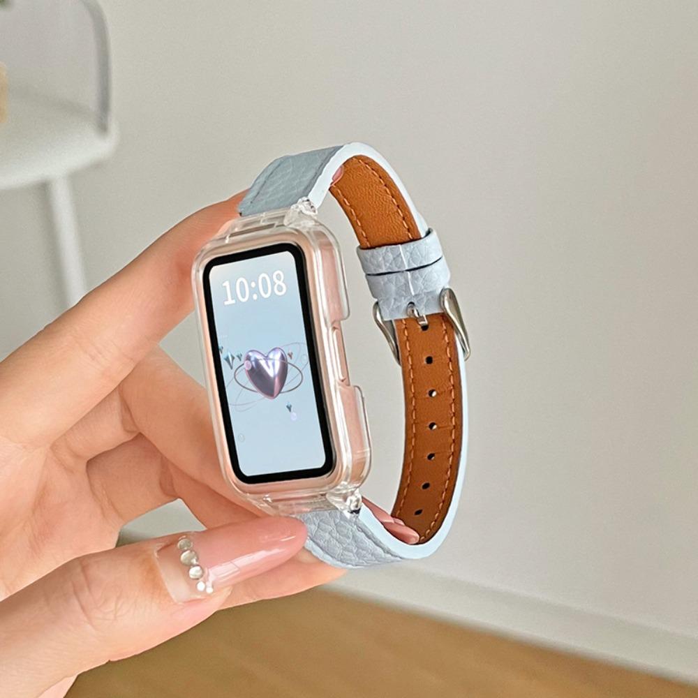 Soft Leather Strap Needle Buckle Type Strap Accessories New Watch Case for Huawei Band 9/8/NFC